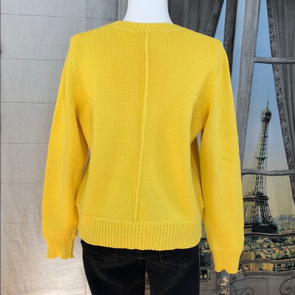 Treasure and Bond Yellow Crew Neck Sweater Sz L - Picture 4 of 8